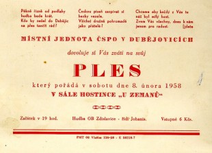 Hasičský ples 1958.02.08